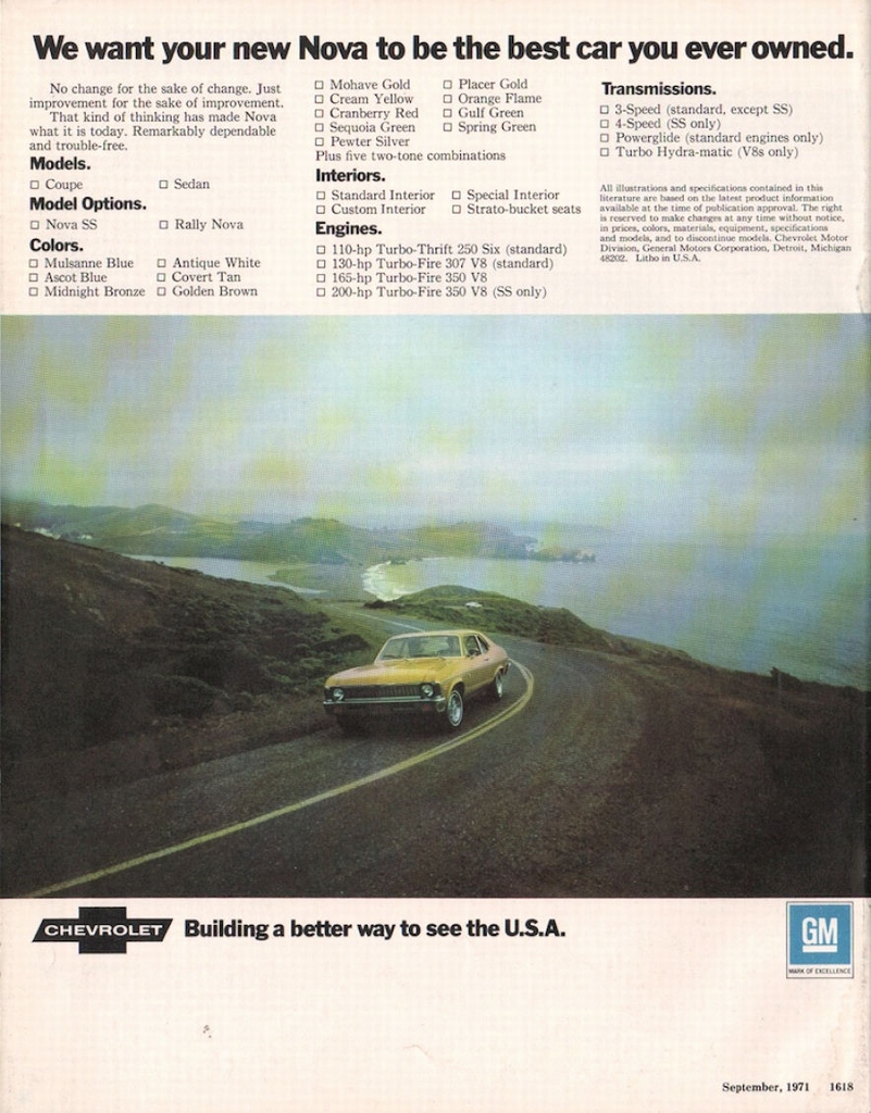 1972 Chevrolet Nova Brochure Page 3